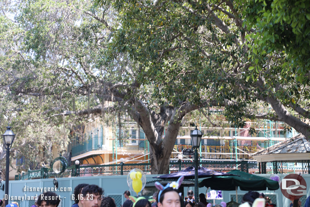 Some of the scaffolding has been removed from Tiana