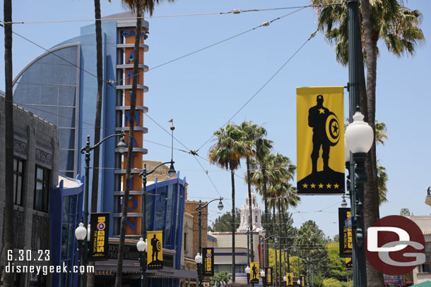 Looking back at Hollywood Blvd.