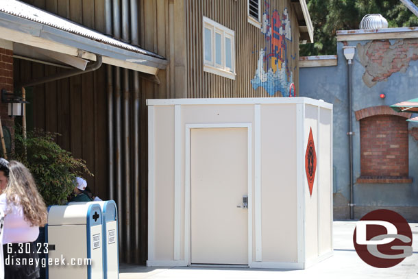 Walls still up on the drinking fountains