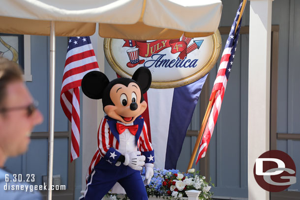 Mickey Mouse celebrating 4th of July