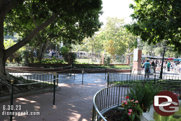 Haunted Mansion had a short wait so this park area was not in use and peaceful this afternoon