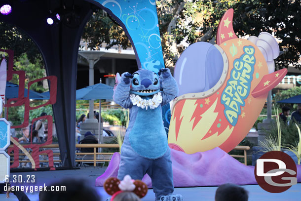 Stitch at his Interplanetary Beach Party Blast Dance Party