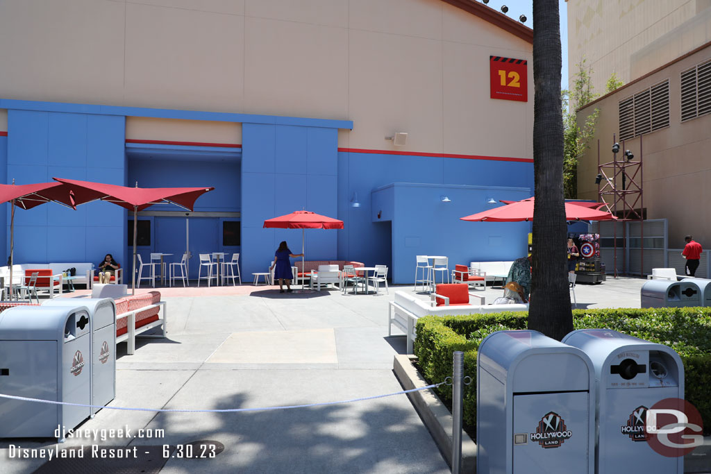 Then guests can hang out in this roped of lounge area before being let into the theater before everyone else. They have the option to choose any non reserved seat they want at that point.