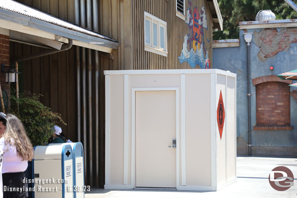 Walls still up on the drinking fountains