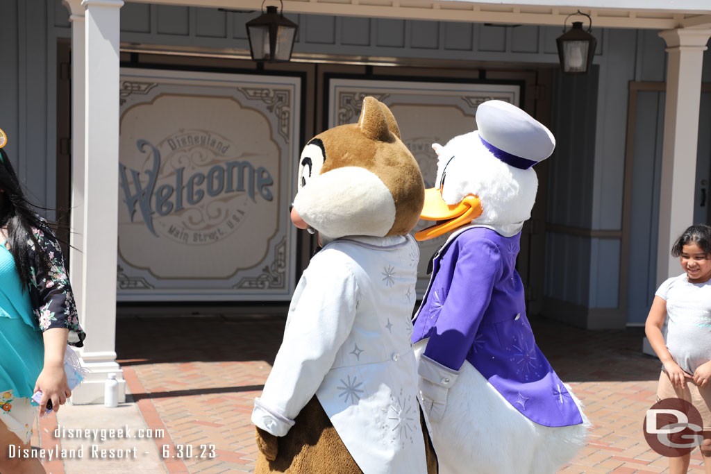 Chip and Donald saluting