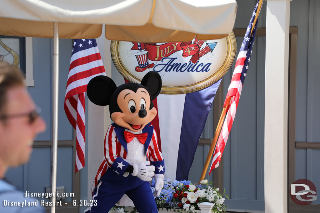 Mickey Mouse celebrating 4th of July