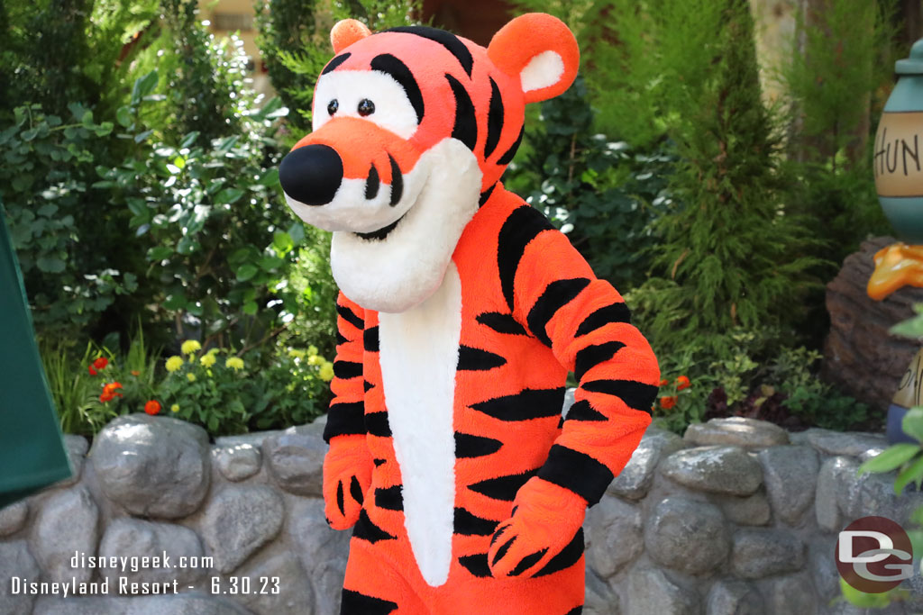 Tigger greeting guests