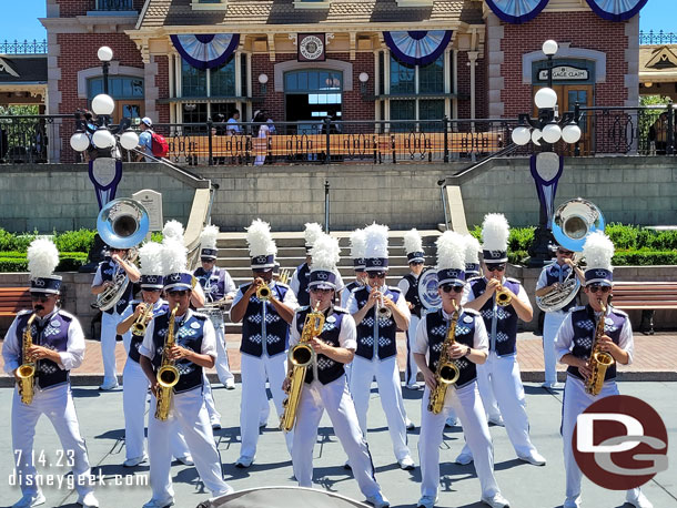 Returned to Town Square for the Disneyland Band