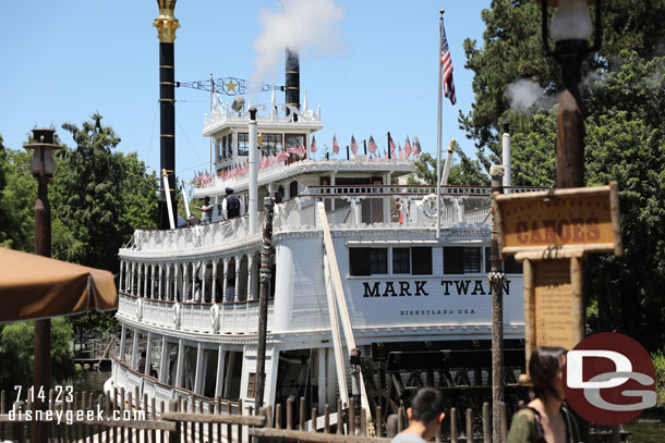 Spotted guests on the top deck of the Mark Twain.