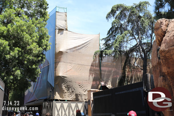 Making my way to Fantasyland.  Scaffolding and scrims are still up at the Red Rose Taverne