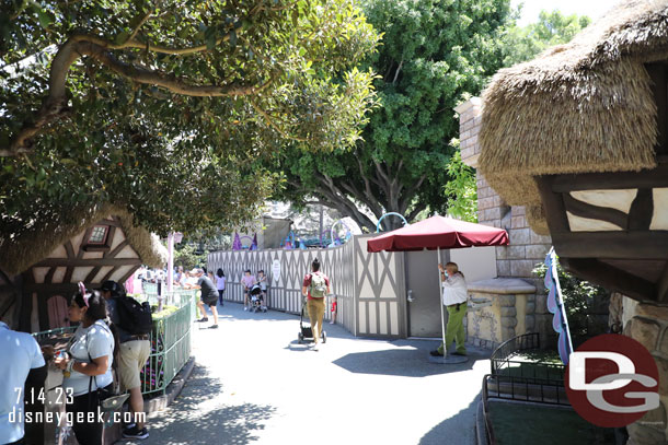 Alice in Wonderland has walls up and is closed.  You could smell paint as you walked by. The attraction is closed until the 21st.