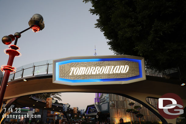 Entering Tomorrowland