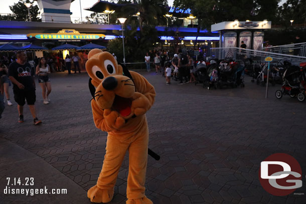 Pluto stopped to say hi.