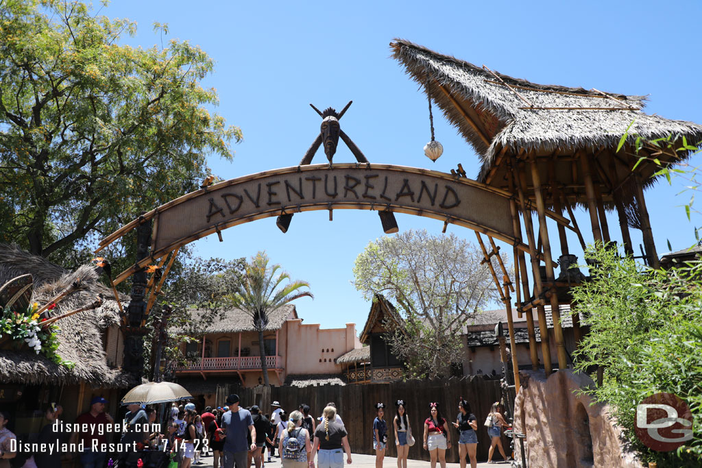 Entering Adventureland