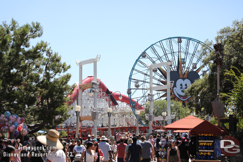 Looking up the the parade route toward the Pier.  I will go check out the construction in a bit.