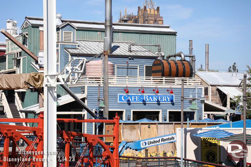 All the scaffolding is removed from the Bakery