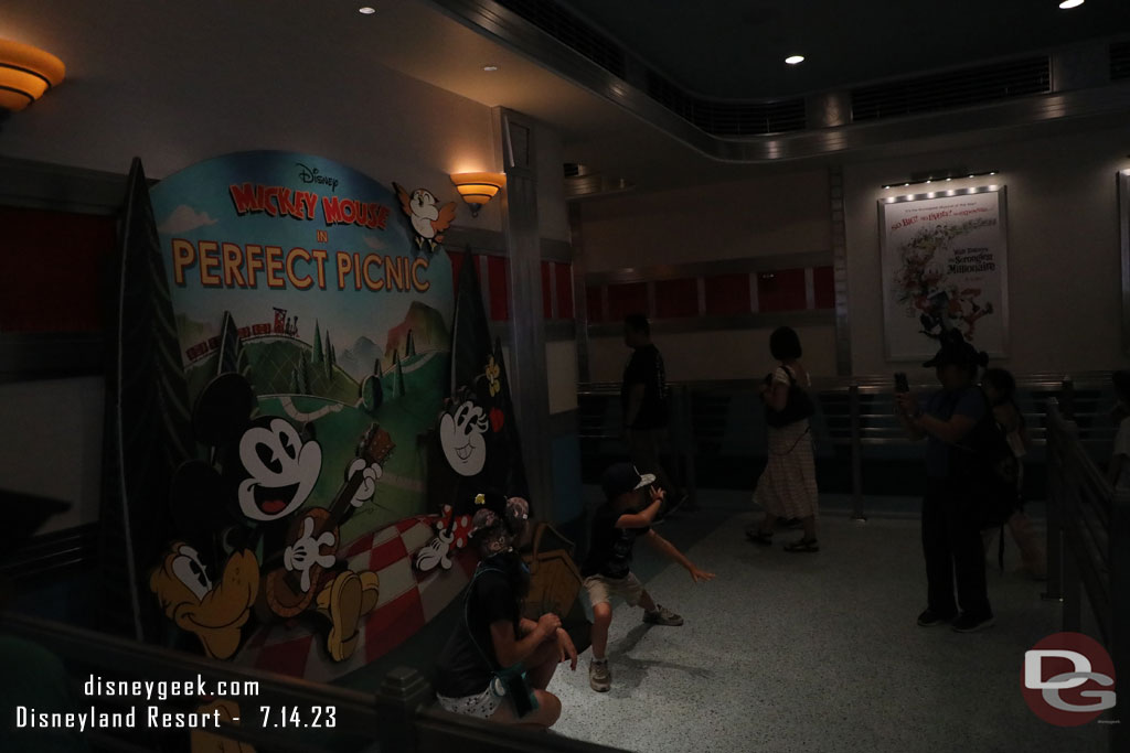 The photo op area was open and guests were stopping for pictures