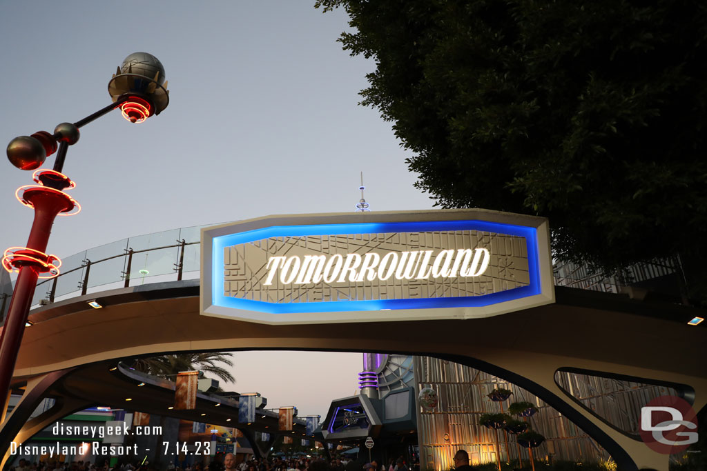 Entering Tomorrowland