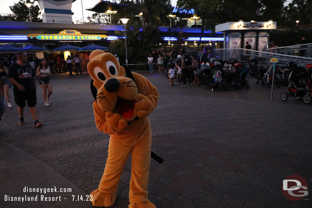 Pluto stopped to say hi.