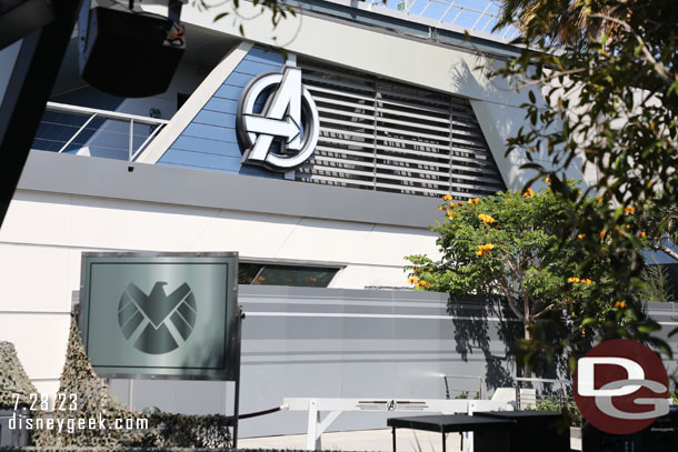 No visible progress on the Avengers Campus gift shop