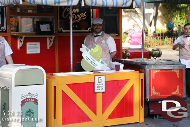 The corn dog wagon advertising pickles