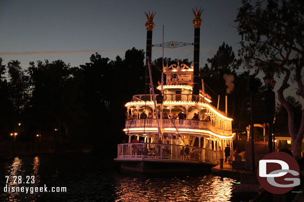 The Mark Twain Riverboat does not do evening cruises right now but you can sit onboard and enjoy the views.