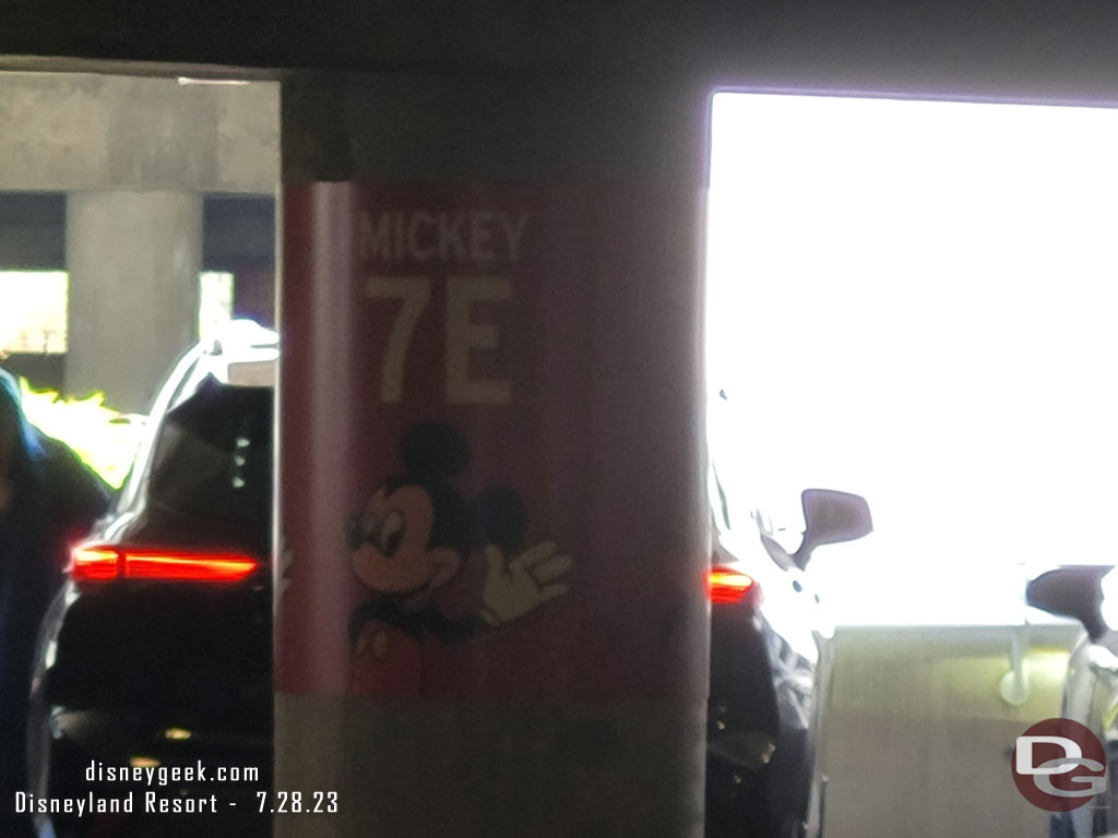 12:36pm - Parked on the Mickey level of the parking structure and on my way to the parks.
