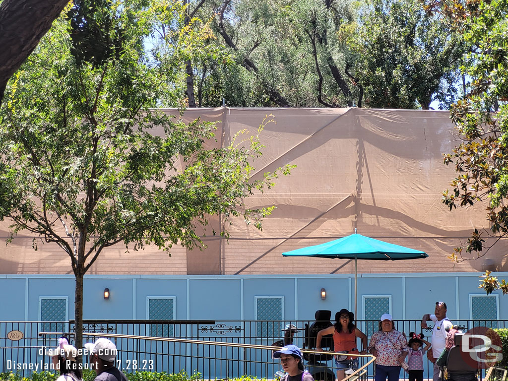 No visible progress at the New Orleans Square train station.