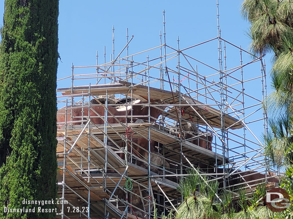 The peak of the mountain has been removed.