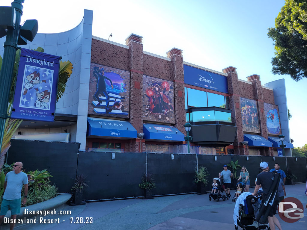 Fences up around ESPN for pavement work