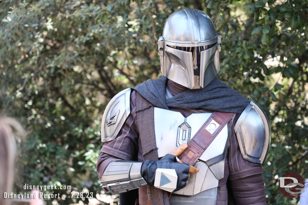 The Mandalorian and Grogu were roaming around Black Spire Outpost.