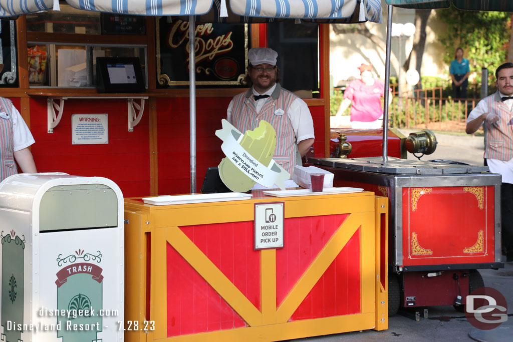 The corn dog wagon advertising pickles