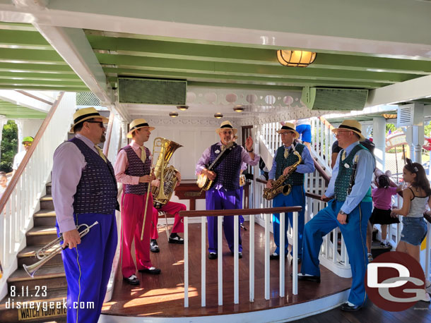 The Jambalaya Jazz Band was onboard the Mark Twain for the cruise I took.