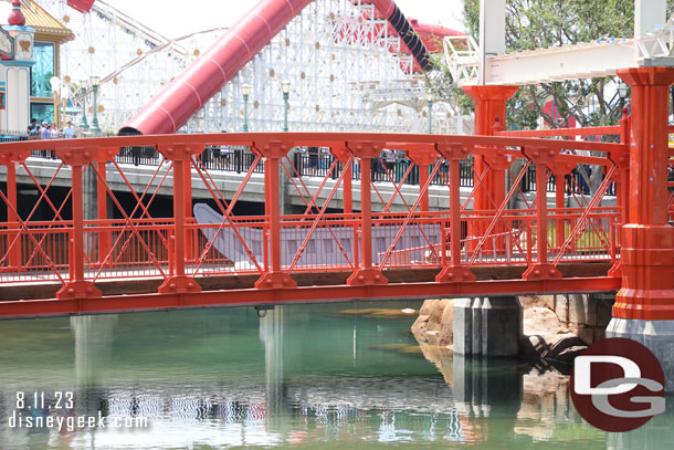 Pieces on the bridge waiting to be installed