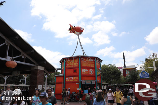 Rita's looks finished with more props and signage added to the building.