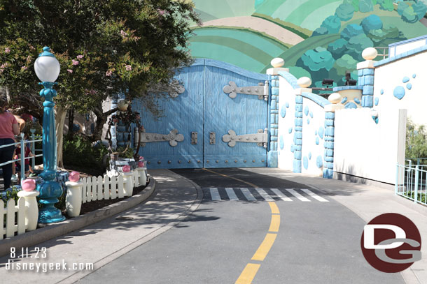 The walls are gone from this area of Toontown