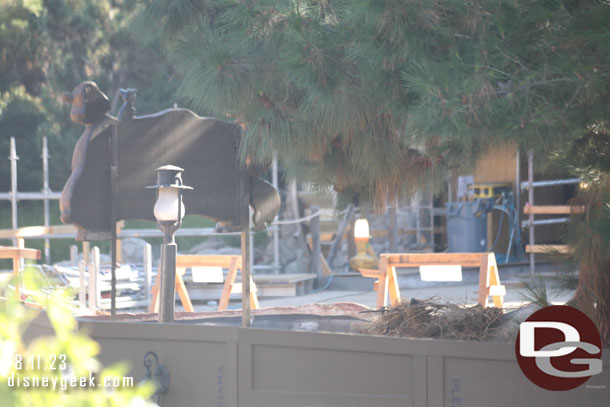 The planter around the Critter Country sign looks to be gone.