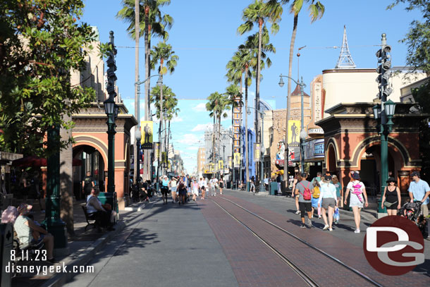 5:44pm - Back to Disney California Adventure. Hollywood Blvd.