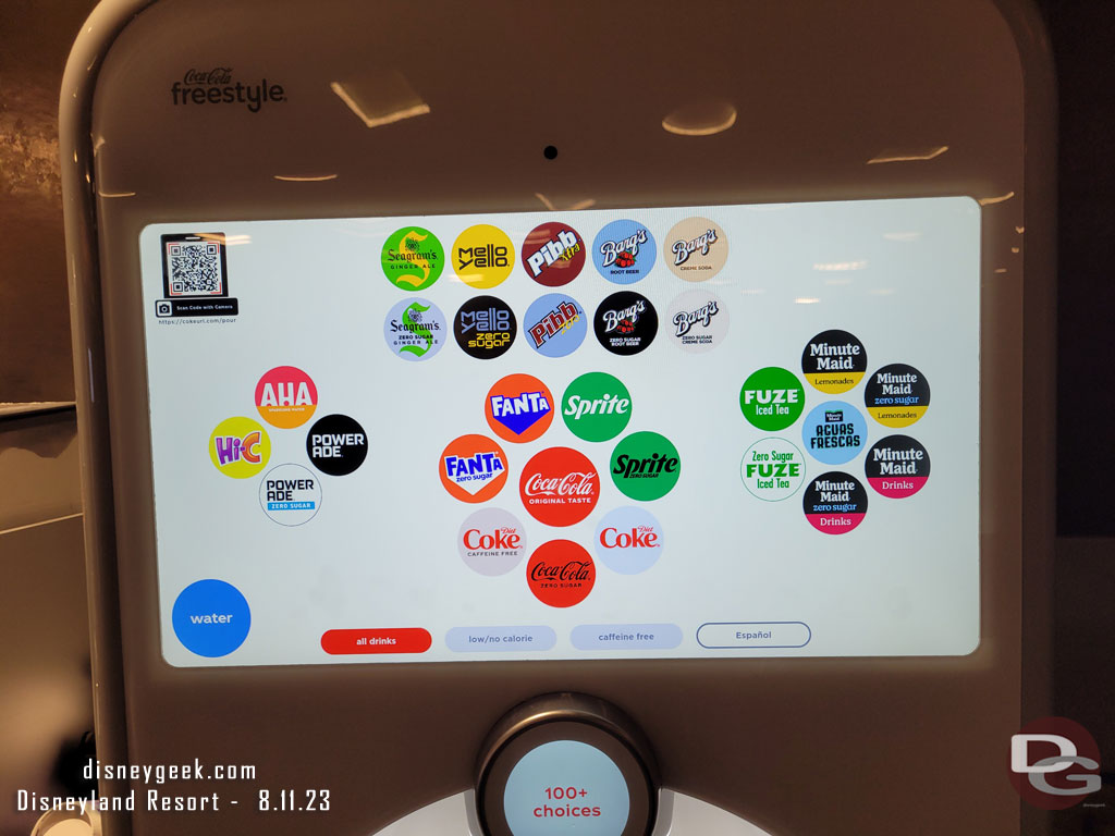 The Freestyle machine choices