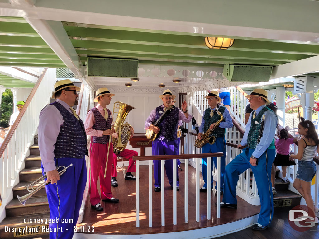 The Jambalaya Jazz Band was onboard the Mark Twain for the cruise I took.