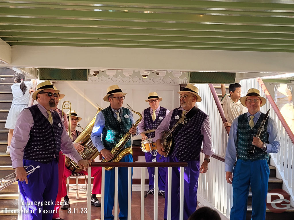 Went back to the second deck to listen to the Jambalaya Jazz Band