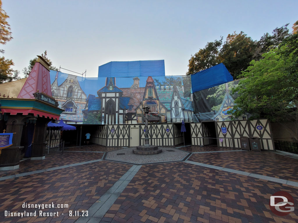 Fantasy Faire exteriors are being renovated.  Everything was still accessible.