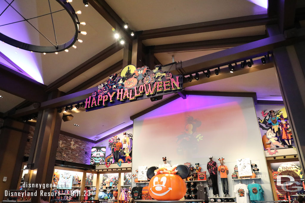 The center section of World of Disney now features Halloween merchandise.