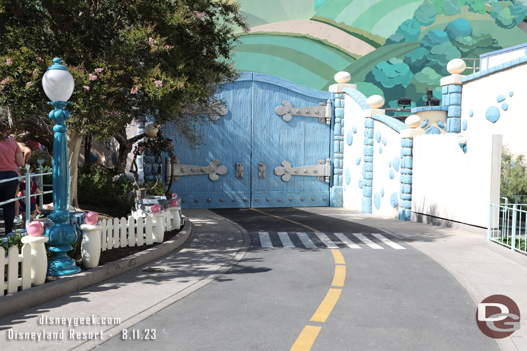 The walls are gone from this area of Toontown