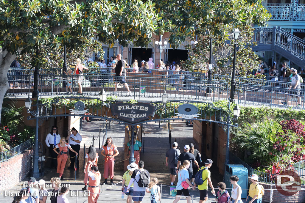 5:08pm - A 10 minute posted wait for Pirates.