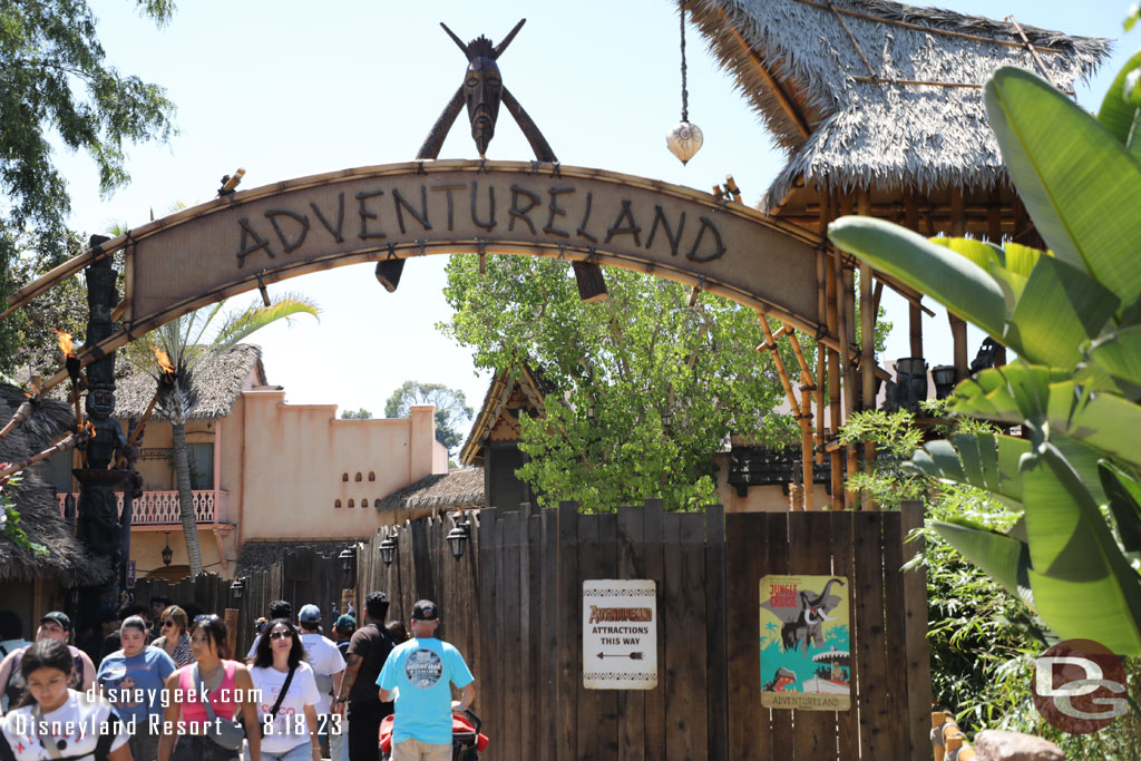 Adventureland still has a narrow walkway