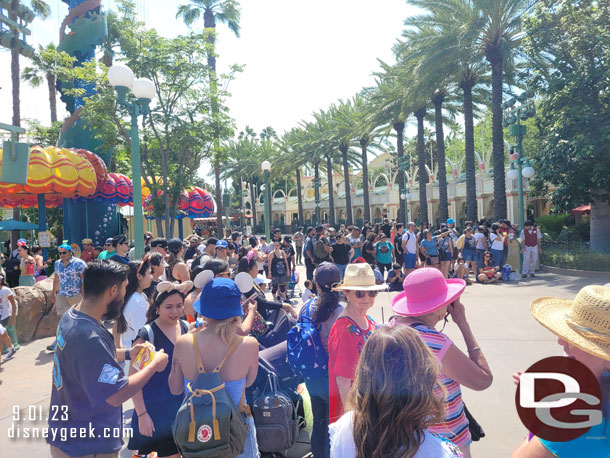 A moderate crowd waiting for the 2:00pm Musical Celebration of Coco, this was about 3 minutes before show time.