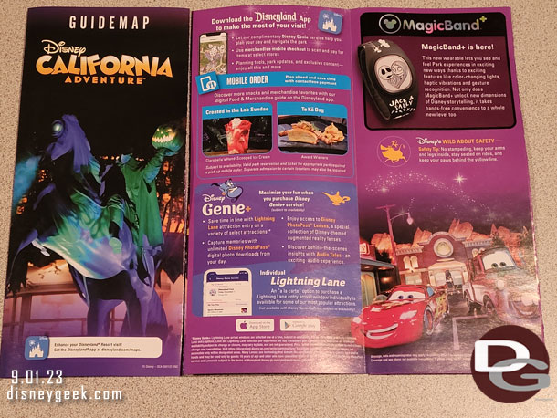 Disney California Adventure Guidemap