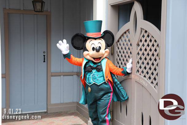 Mickey stopped and struck a few poses for me as he was exiting.  He has a new Halloween outfit too.