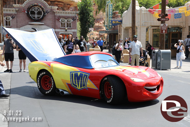 Lightning McQueen in his Haul-O-Ween costume